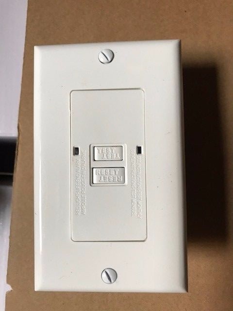 NEW Blank Dead Front GFCI Outlet Receptacle 20 Amp White 20A LED POOL