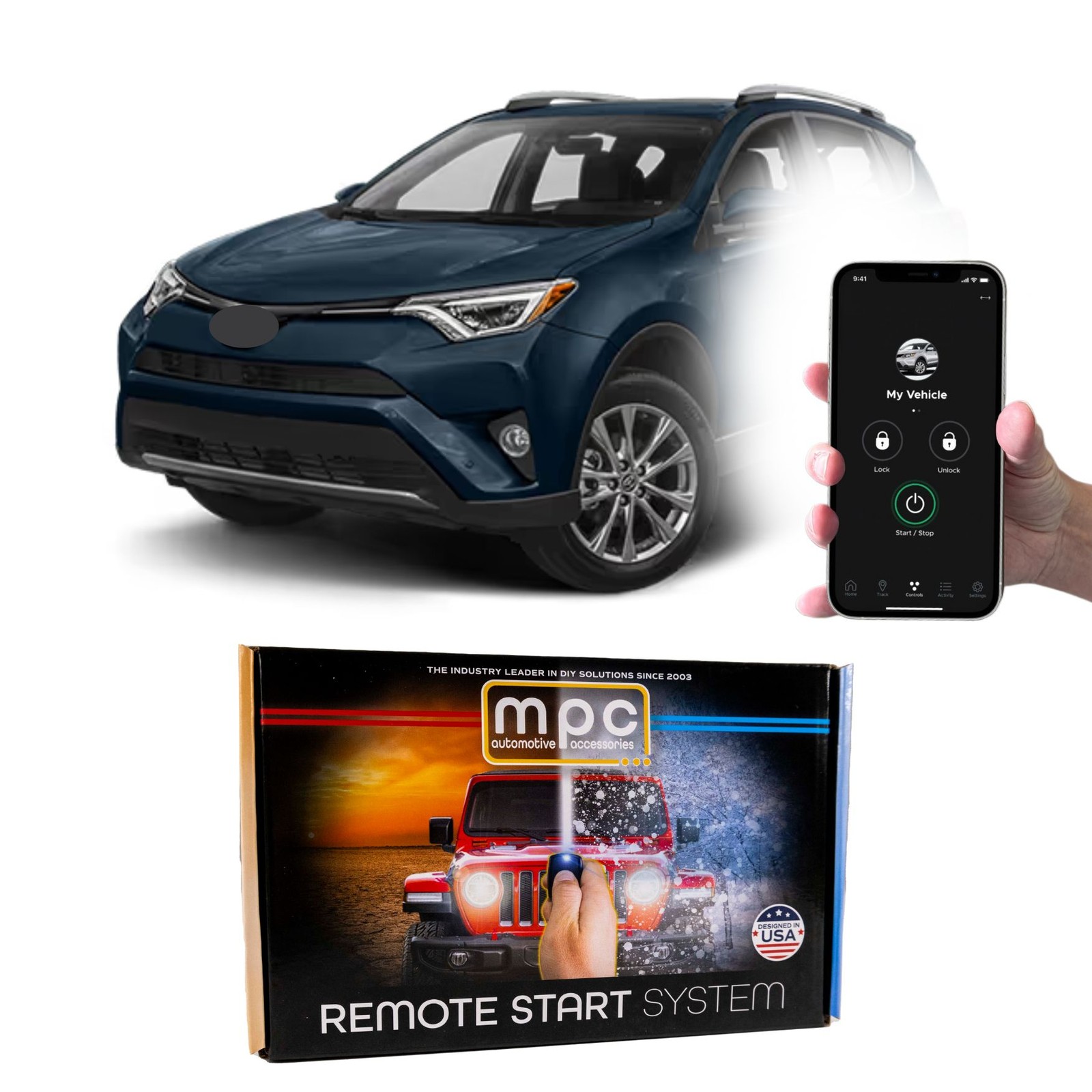 Plug-n-Play Remote Starter Kit For 2013-2018 Toyota RAV4 - Push-to-Start