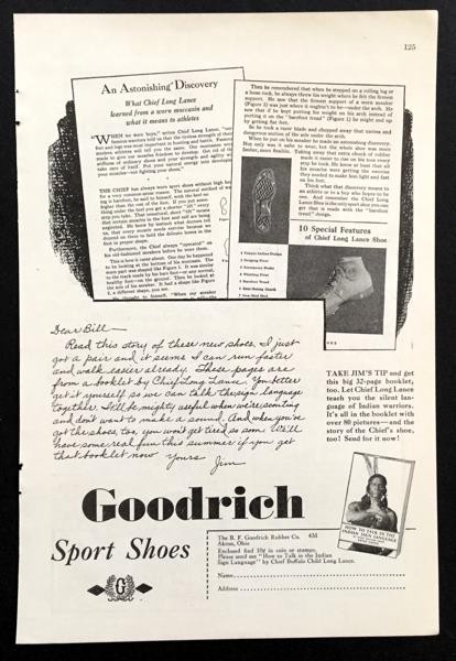 1930 B.F. Goodrich Sport Shoes Sneakers vintage AD *An Astonishing Discovery*