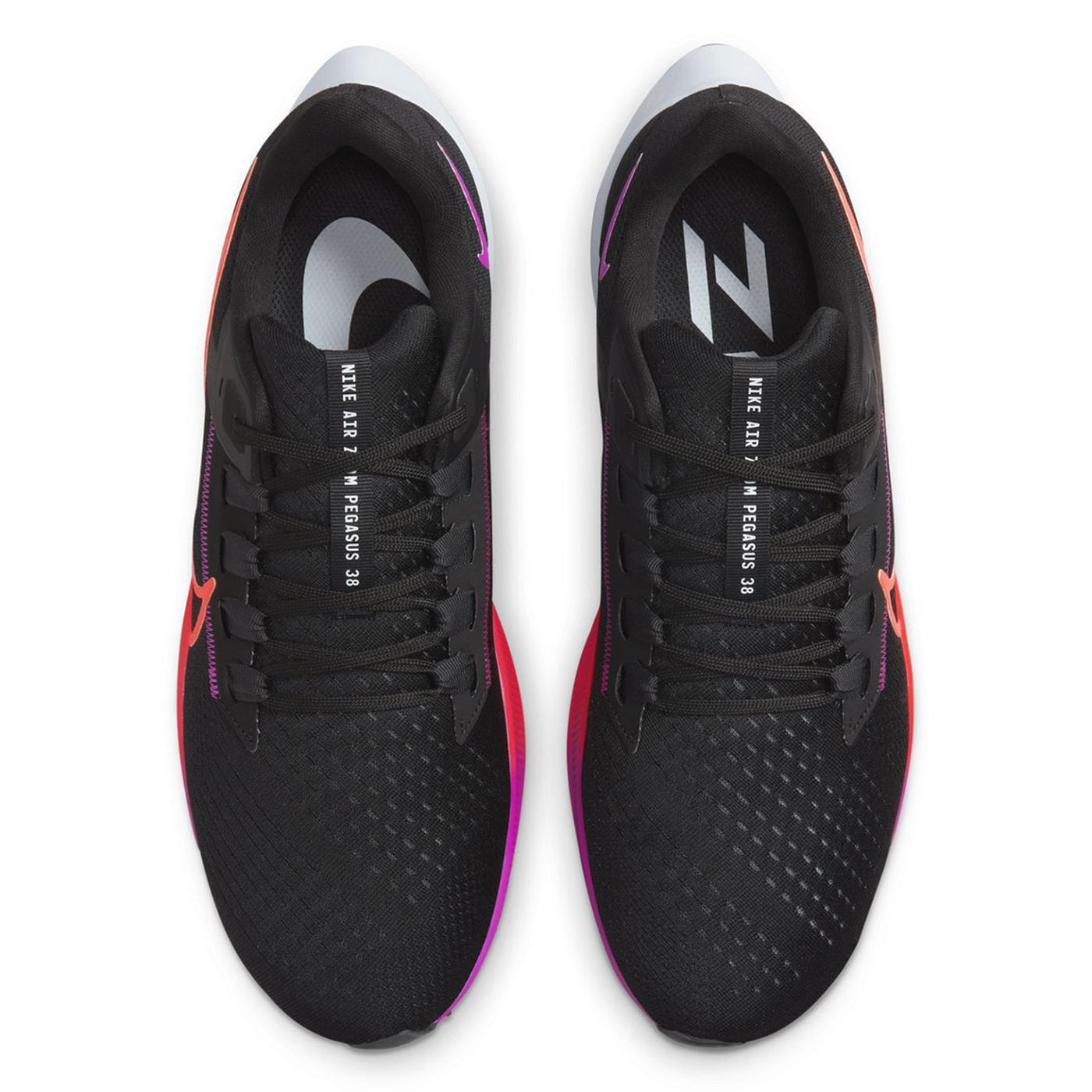 Nike Air Zoom Pegasus 38 Black Crimson Purple Sz 10 CW7356 011 Running Shoes
