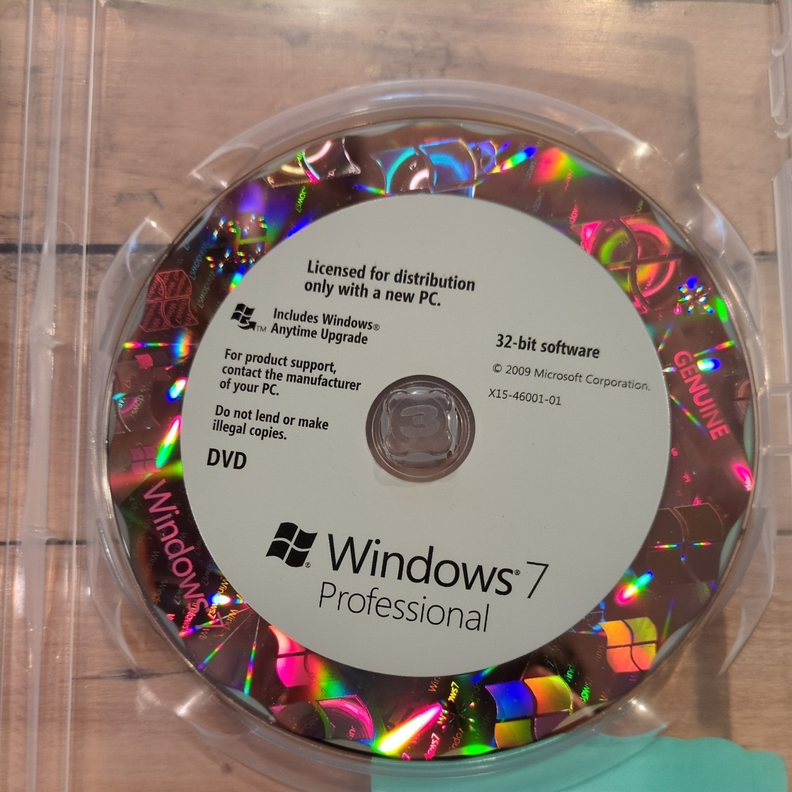 Microsoft Windows 7 Professional 32-bit Full English DVD MS WIN