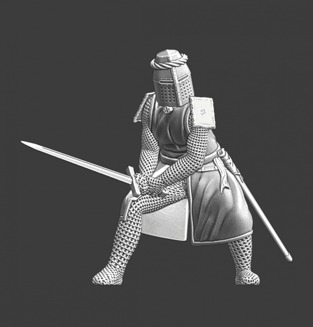 Northern Crusades Miniatures Medieval Teutonic knight 28mm 32mm 35mm 40mm 54mm