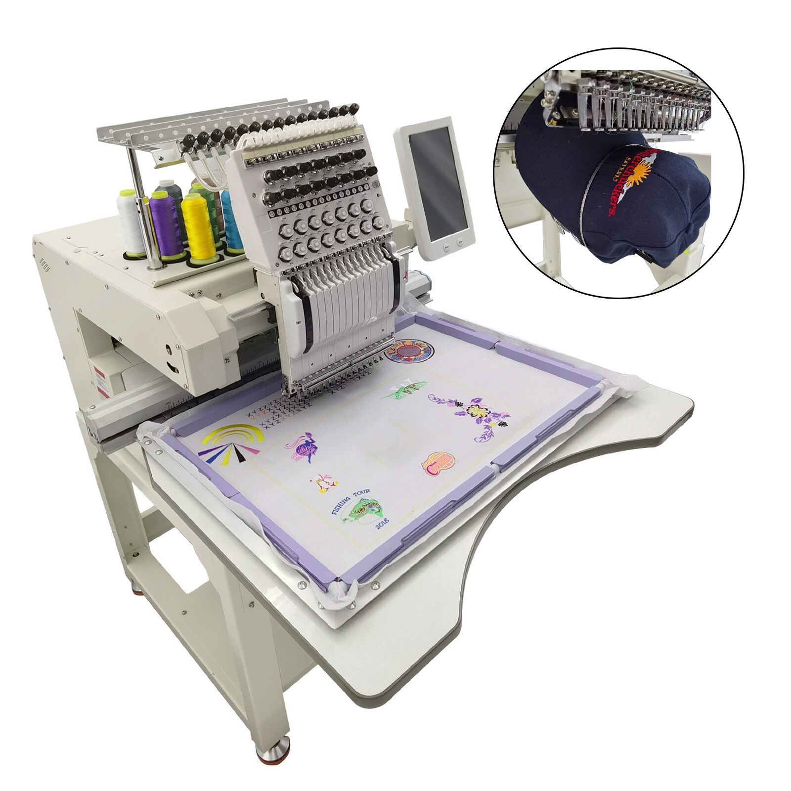 110-220V Single Head Embroidery Machine 400*600mm Embroidery Area