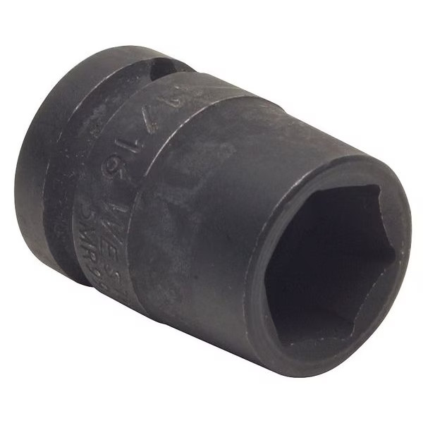 Westward WESTWARD 1/2 in Drive  Socket Standard Socket, Black Oxide,13 mm 4LXR8