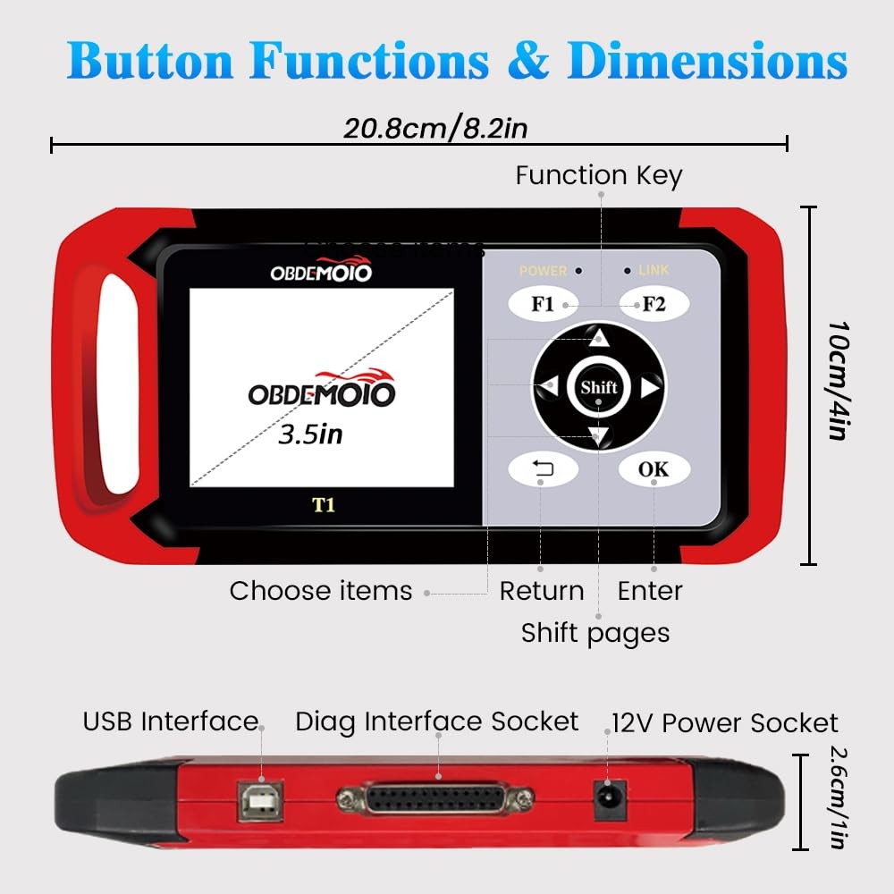 Motorcycle OBD Code Reader ABS ECU Scan Service Reset for Honda, Suzuki, CFMOTO