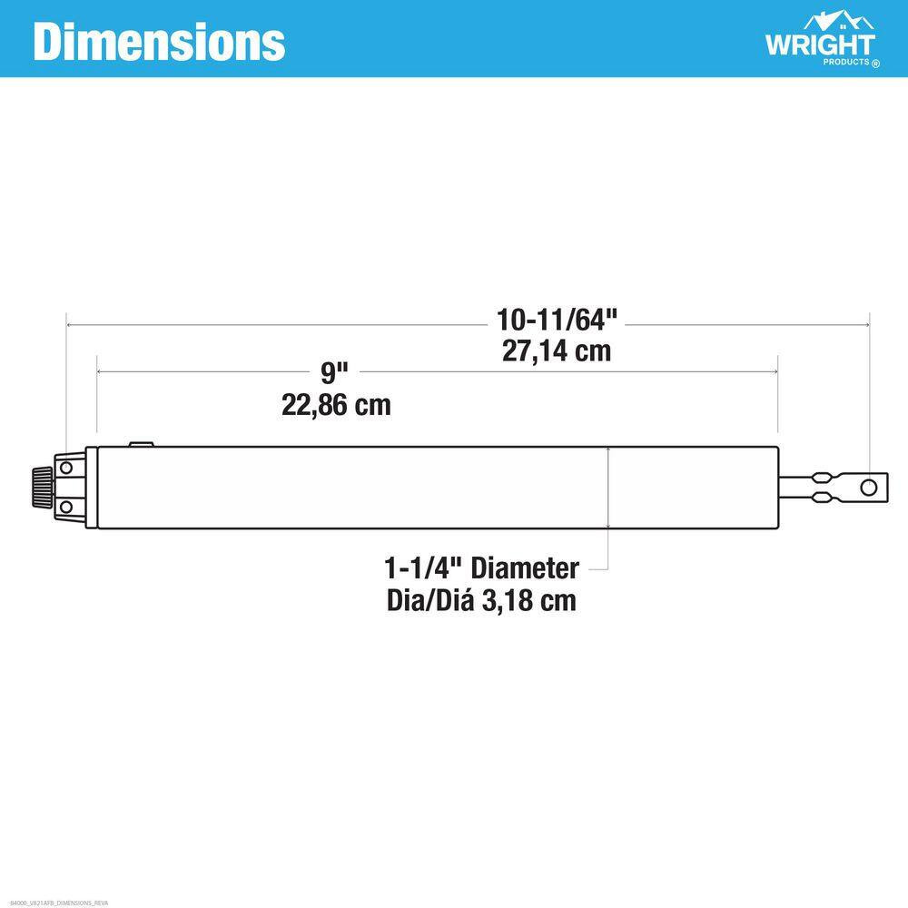 Pneumatic Closer W/ TS, Standard Duty, White