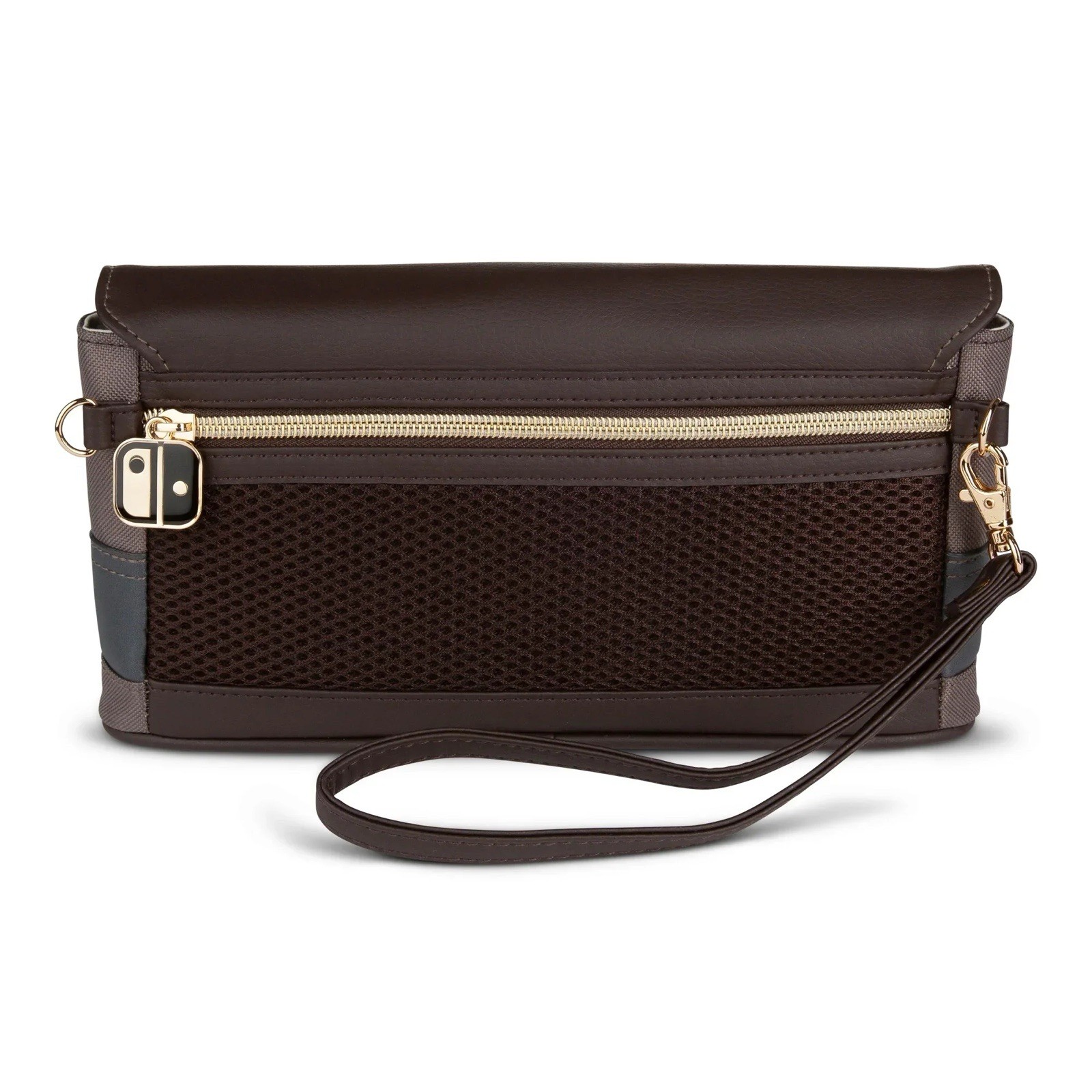 PowerA Clutch Bag Carrying Case, Padded Wrist Strap for Switch/Switch Lite Brown