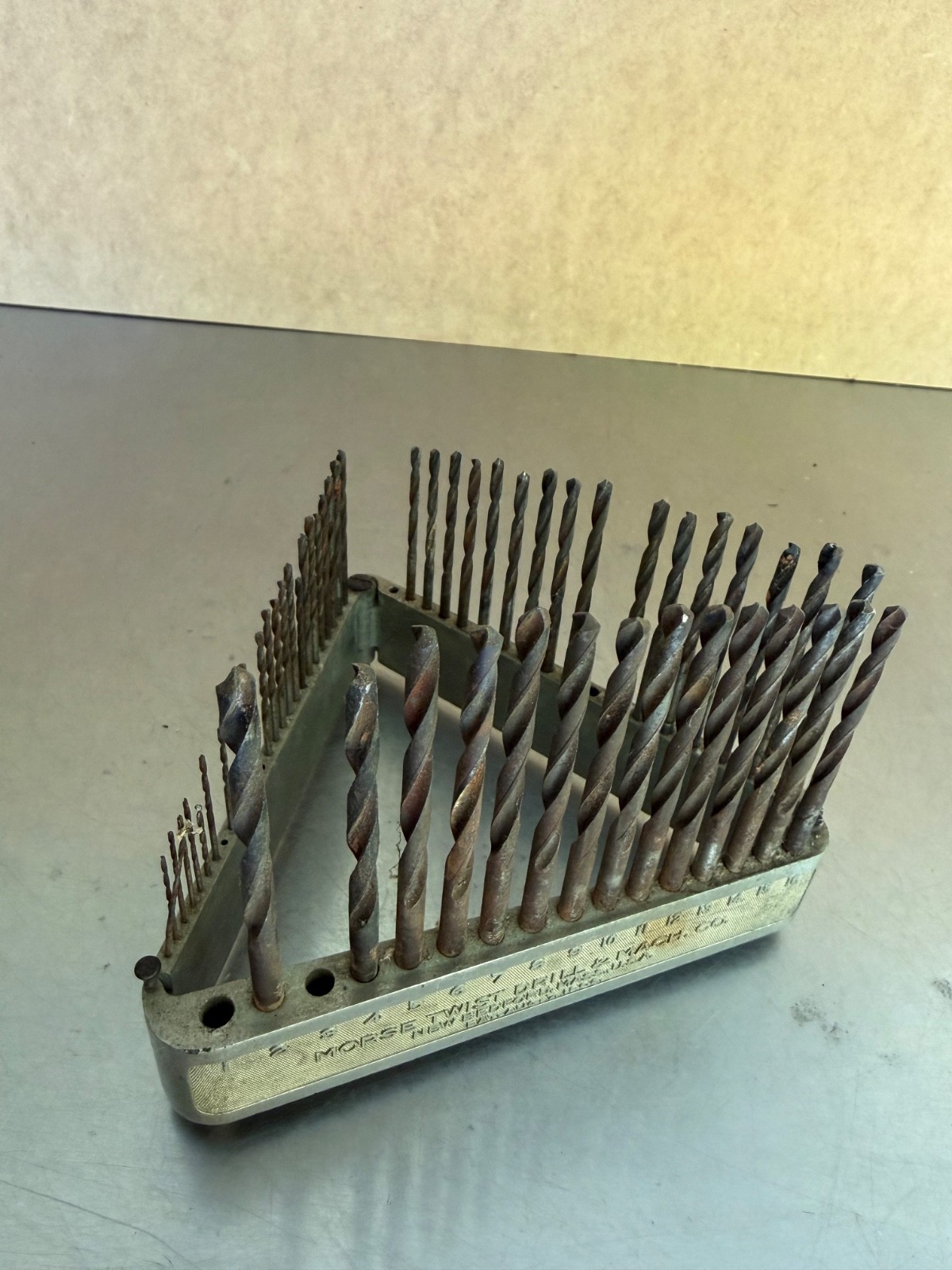 Morse Twist Drill and Machine Co. Folding Bit Holder Stand Index