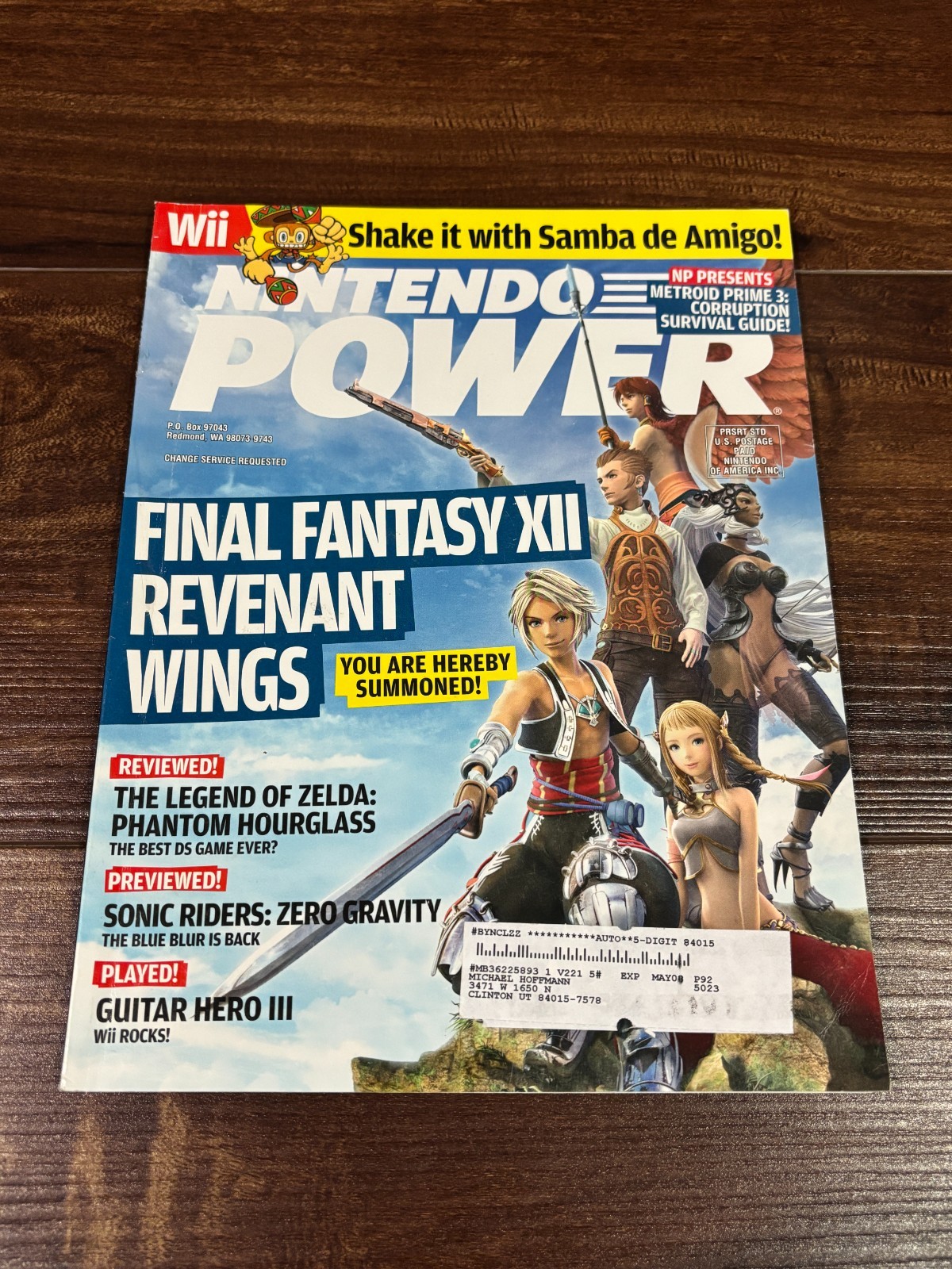 Nintendo Power Magazine Volume 221 November 2007 Final Fantasy Revenant Wings