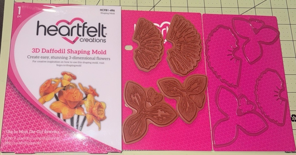 Heartfelt Creations 3D Daffodil Shaping Mold, Spring Daffodil Stamps & Dies