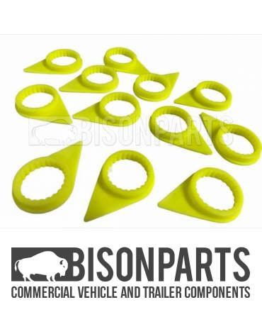 *21MM X 12 CHECKPOINT WHEEL NUT INDICATORS / POINTERS YELLOW IP21Y/12