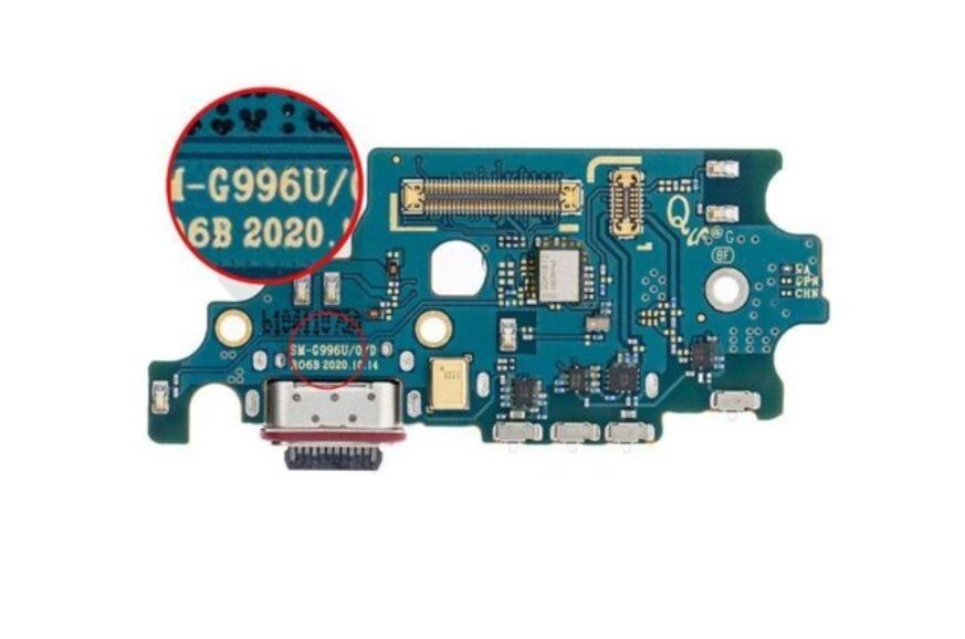 Charging Port Flex Cable Sim Reader Mic for Samsung Galaxy S21+ S21 Plus G996U