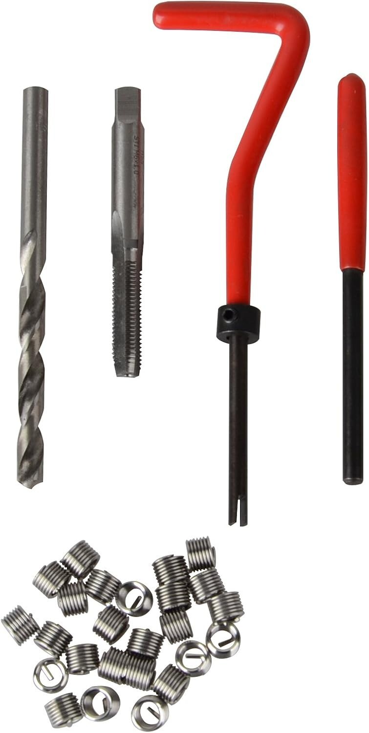 Comprehensive 131-Piece HSS Thread Repair Kit for M5-M12 Thread Restoration