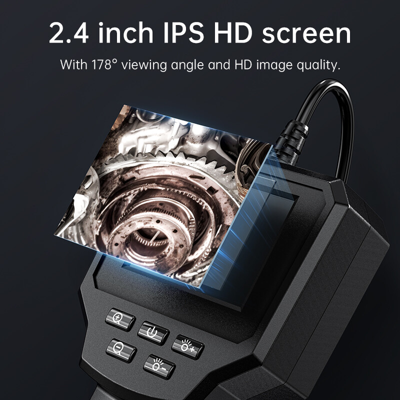 1M 1080P 6LED Borescope 2.4" Screen IP67 Waterproof Handheld Endoscope Camera