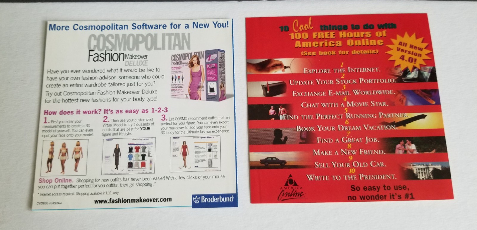 Vintage CD - Cosmopolitan Virtual Makeover 2 Deluxe - Broderbund Software 1999