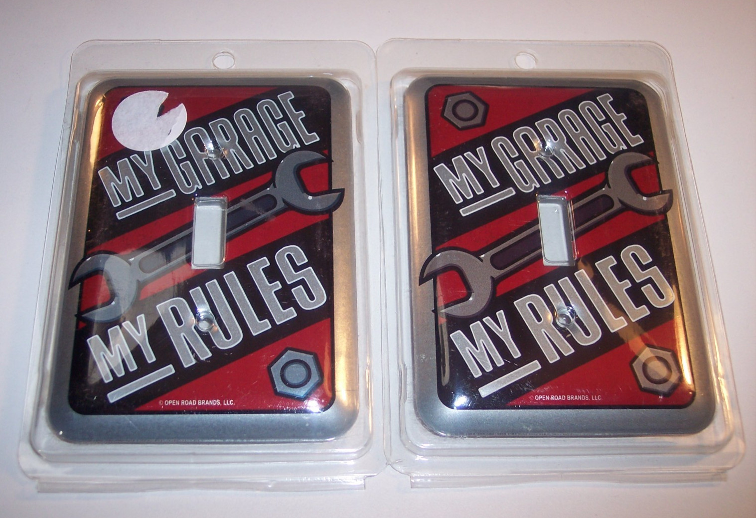 2 MY GARAGE MY RULES Switch Plate Cover  Garage Light switch Cover Auto Shop J2