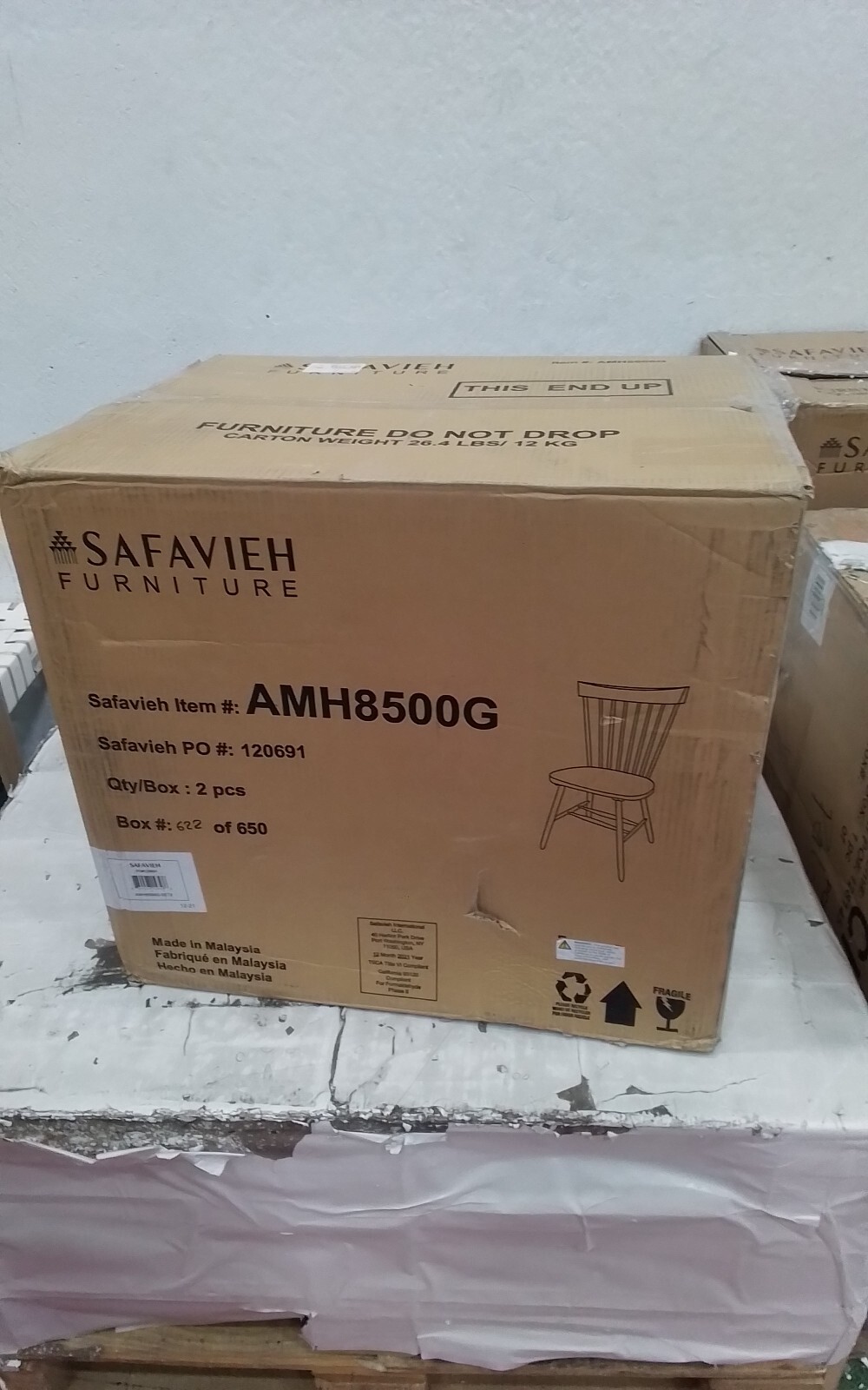Safavieh PARKER SPINDEL SIDE CHAIR, Reduced Price 2172743425 AMH8500G