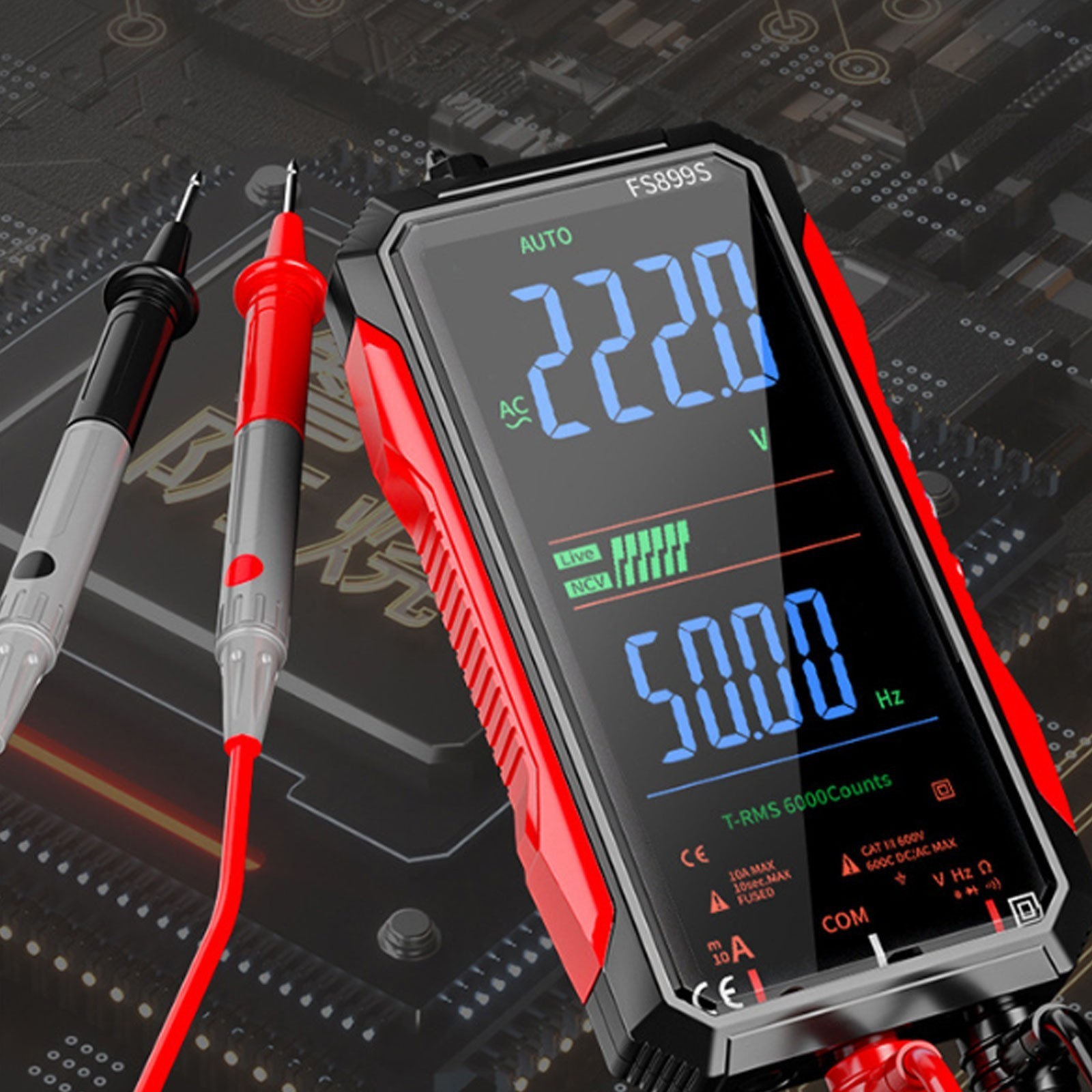 USB C Rechargeable Digital Multimeter with Large Display for Electrical Testing
