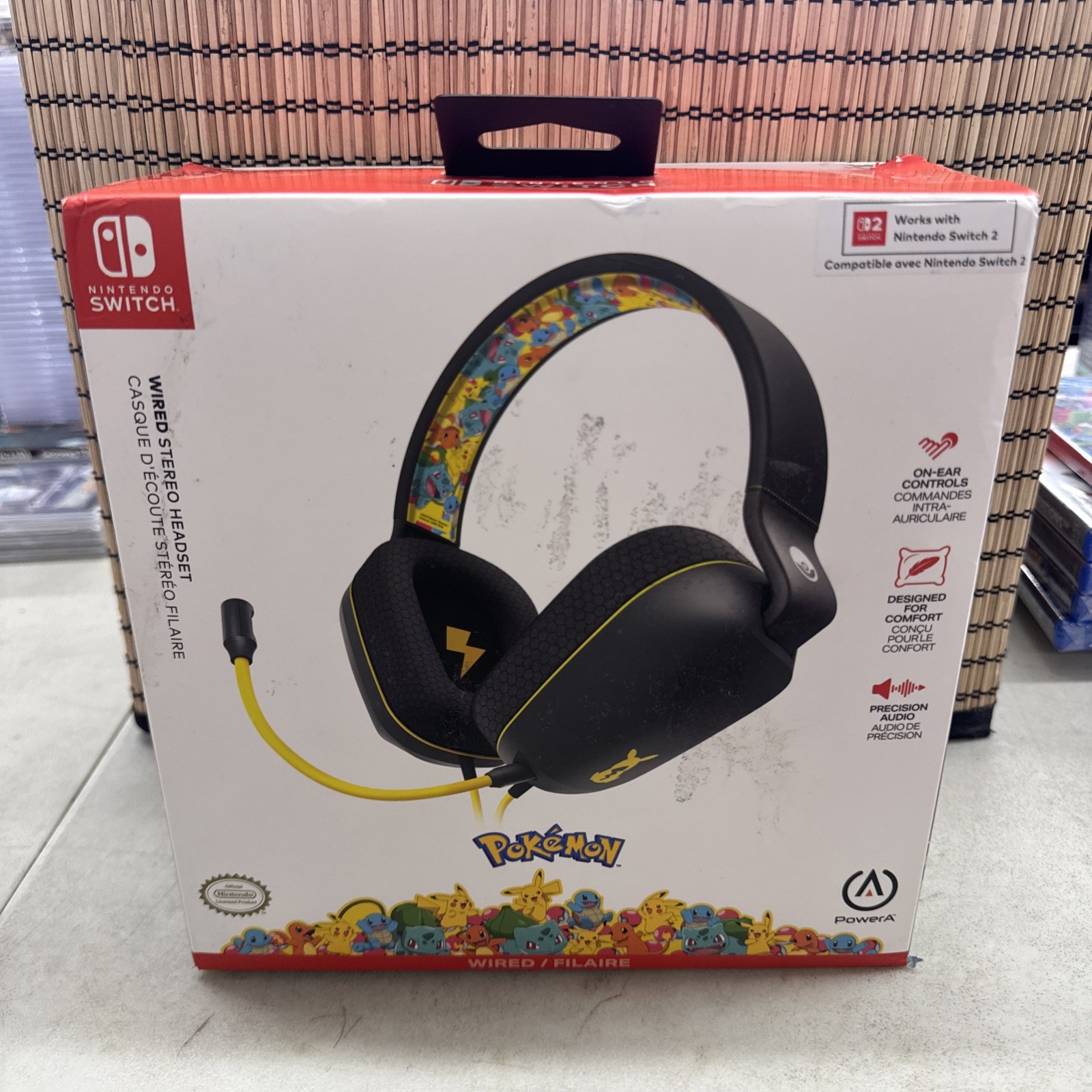 POWER A Wired Stereo Headset for Nintendo Switch - Pokémon: Kanto Friends Sealed