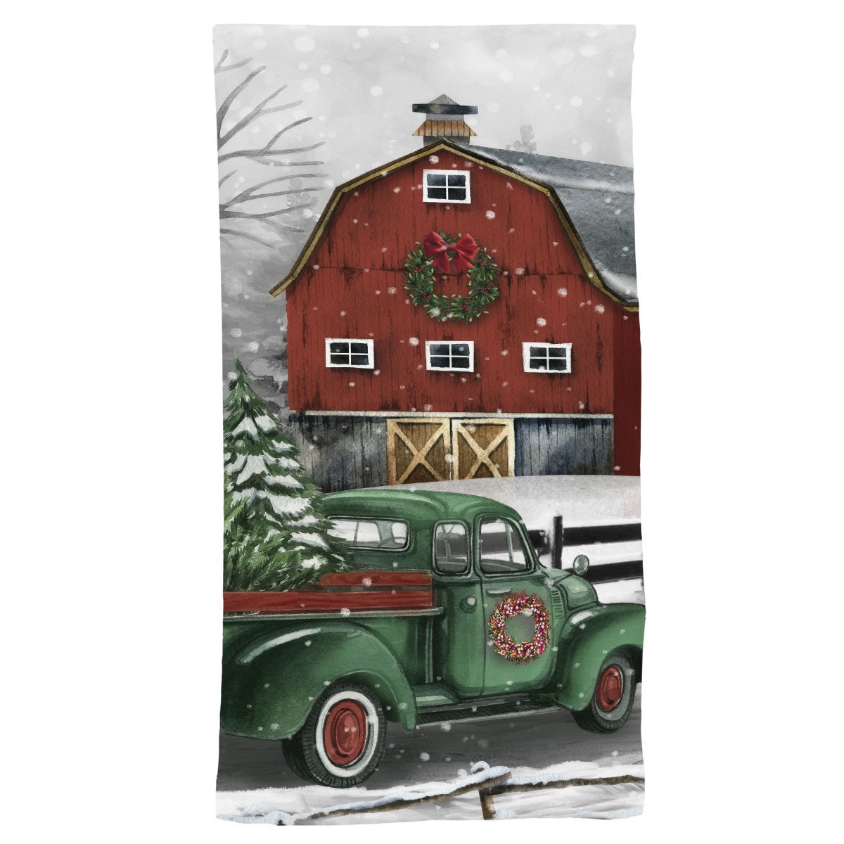 Briarwood Lane Christmas on the Farm Cotton Hand Towel