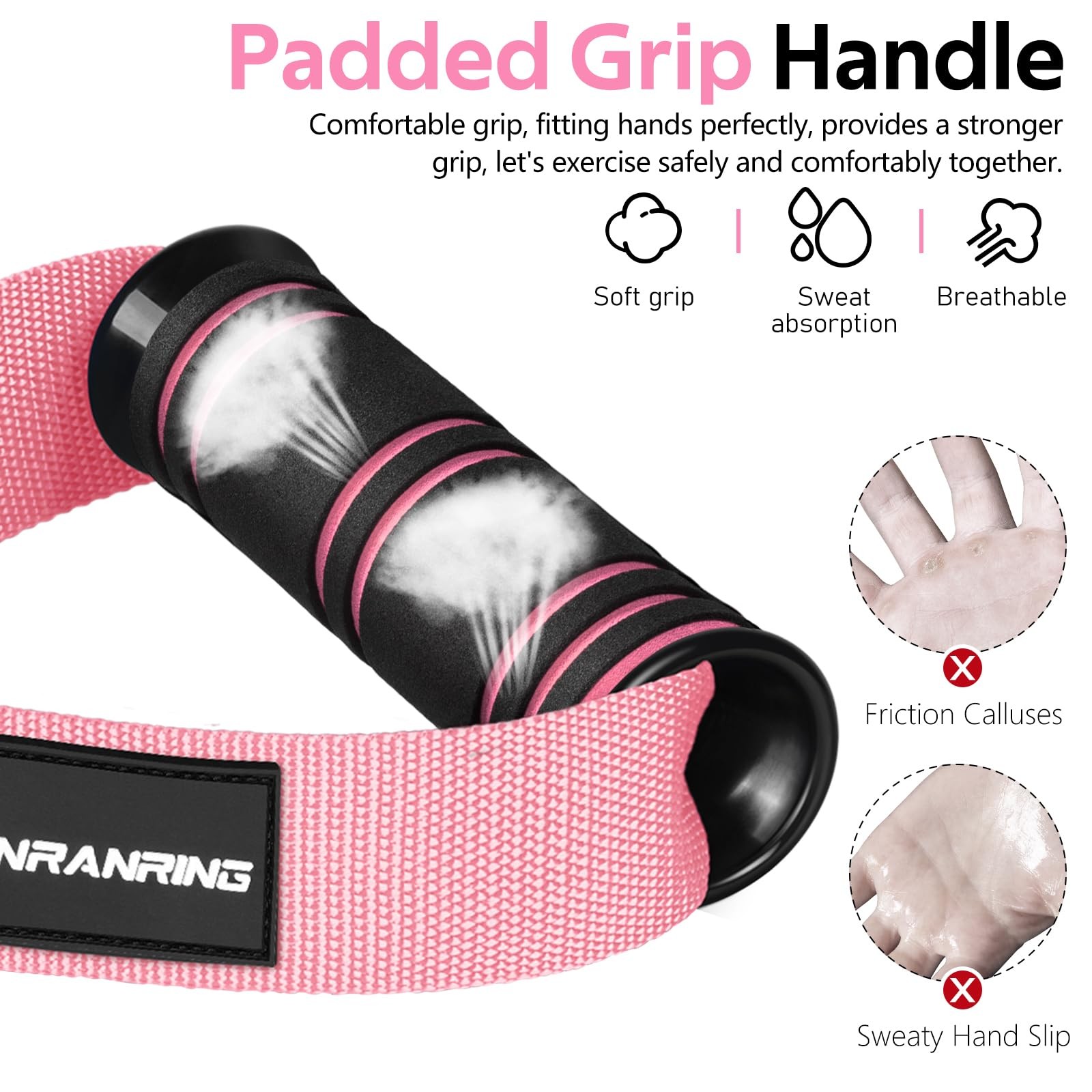 Gym Exercise Handles, Replacement Handle Attachments for Cable Machine Pulley...