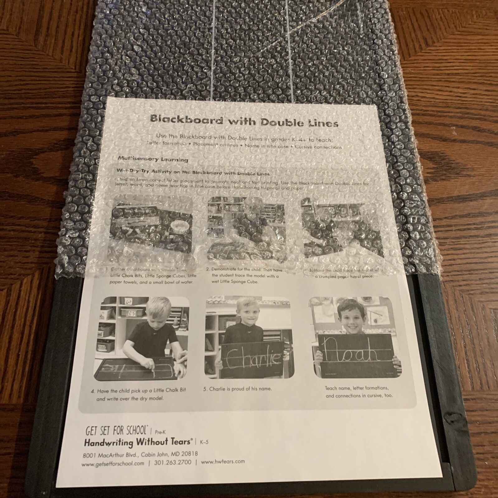 Learning Without Tears Blackboard w/Double Lines, New In Original Bubble Wrap