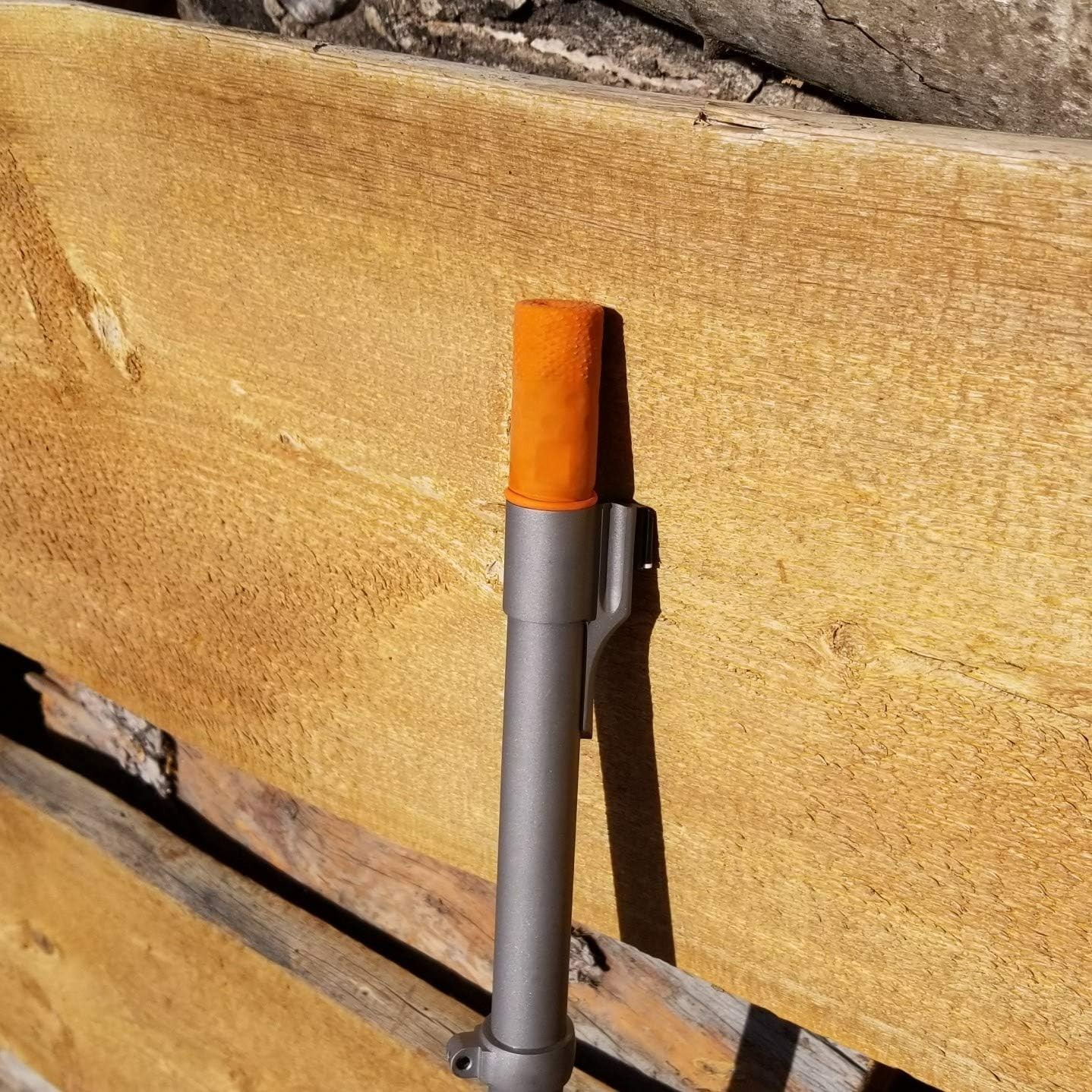 Blaze Orange Large Bore Muzzle Covers - 10 Disposable Latex Caps for Safety