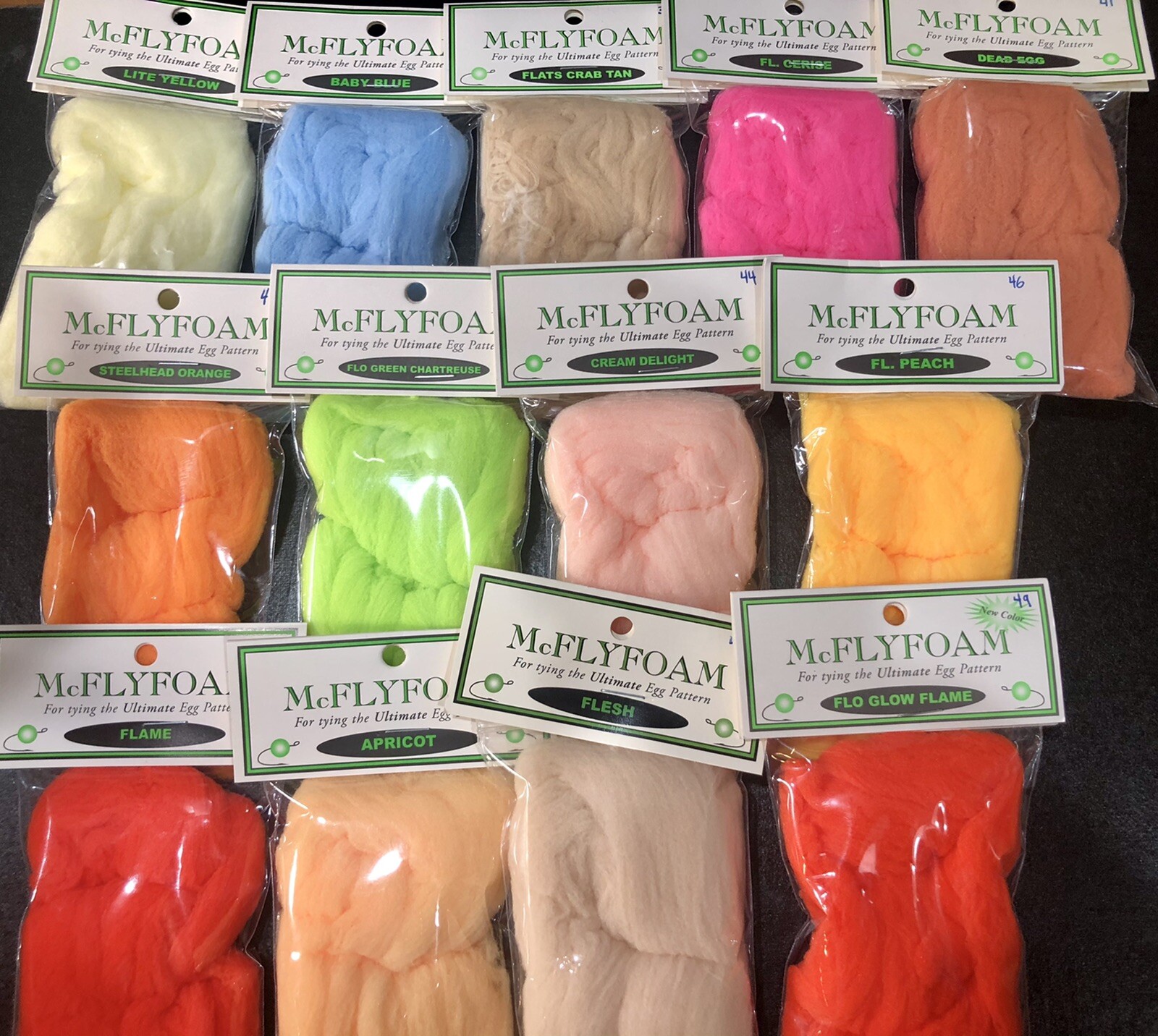 McFLYFOAM. YOU PICK COLOR. FLY TYING THE ULTIMATE EGG PATTERN / GLO BUG. USA