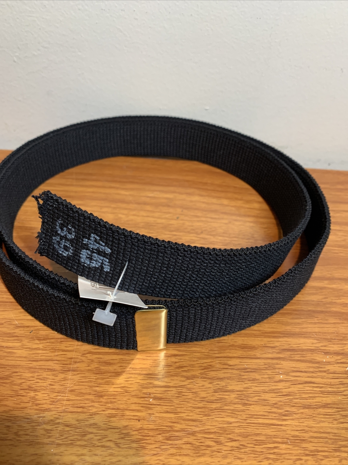 5X U.S MILITARY ARMY ISSUE BLACK BELT Brass TIP TROUSER BELT ONLY NO BUCKLE SZ45