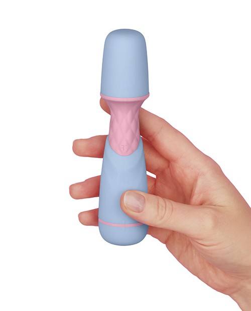 Mini Wand Vibrator Clitoral Massager Battery Operated Waterproof Femme Funn Blue