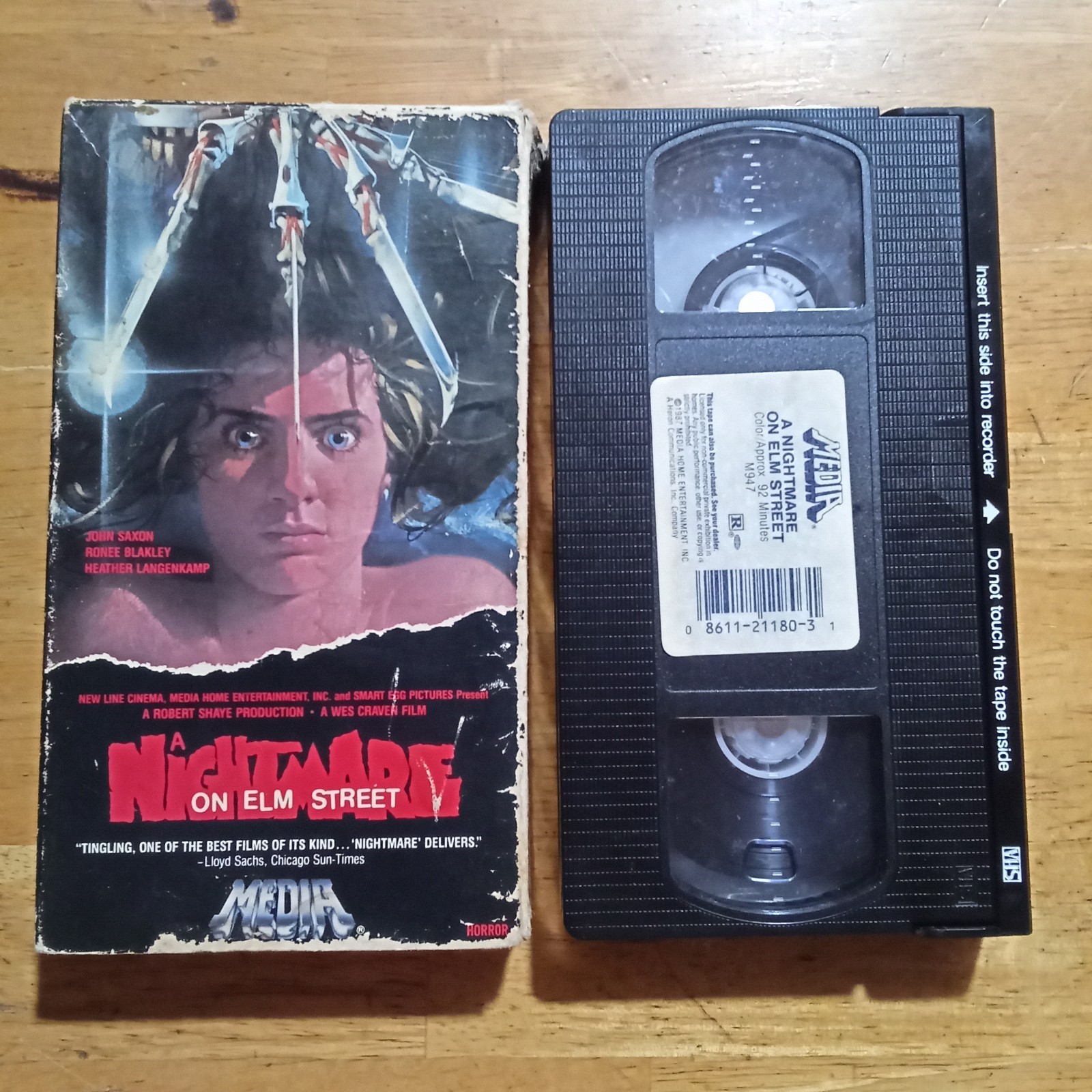 A Nightmare on Elm Street VHS (1987) MEDIA Horror Wes Craven Freddy Krueger