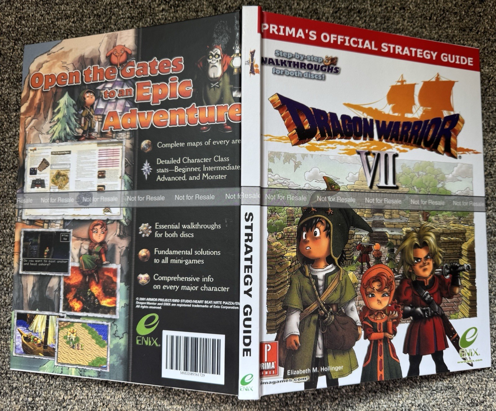 Dragon Warrior VII Hardcover Custom Strategy Guide Dragon Quest 7 Ps1 MateFinish