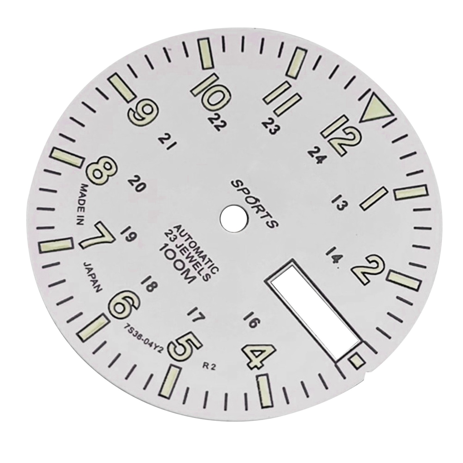White Luminous Automatic Mechanical Watch Movement Dial Replacement For NH36A