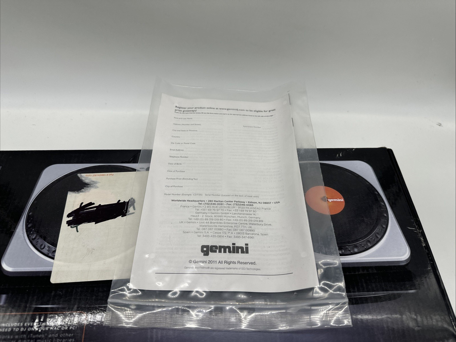 Gemini Firstmix Digital USB DJ Controller For PC for Microsoft & Apple w/ Disc