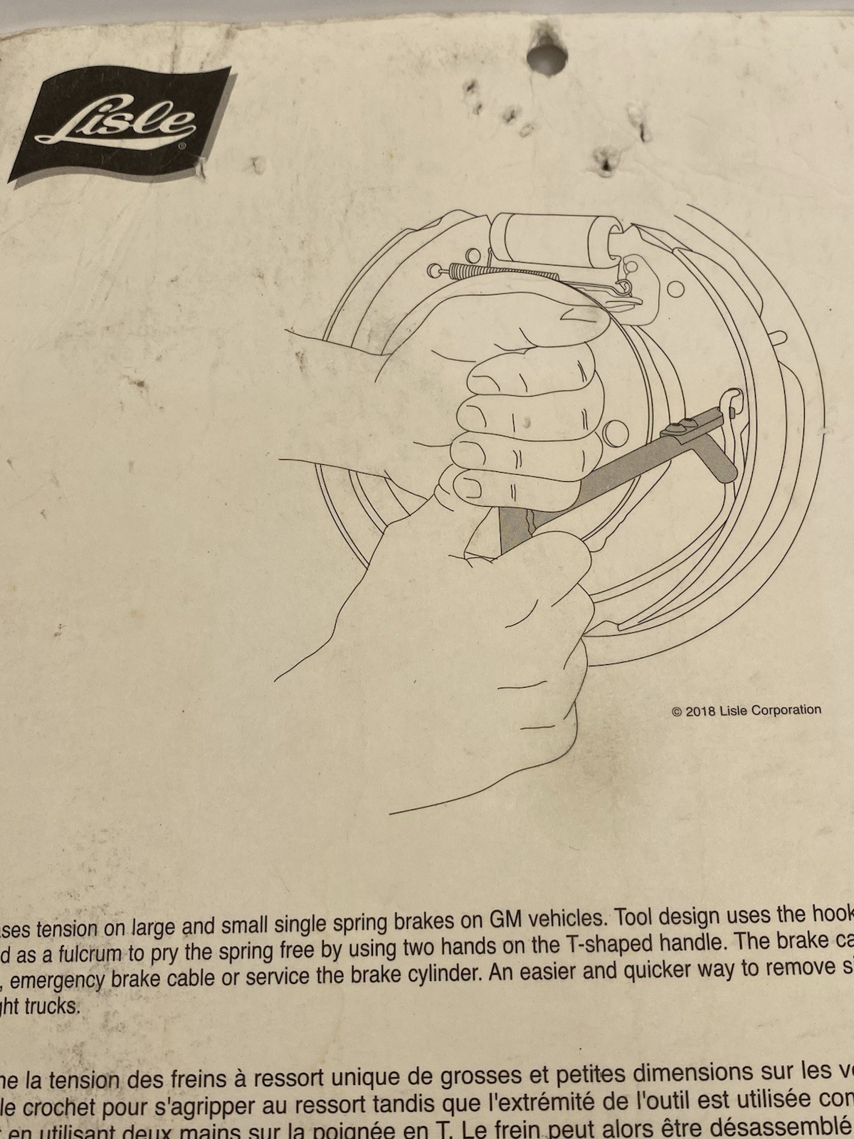 Lisle 49100 T-Handle Single Spring Brake Tool