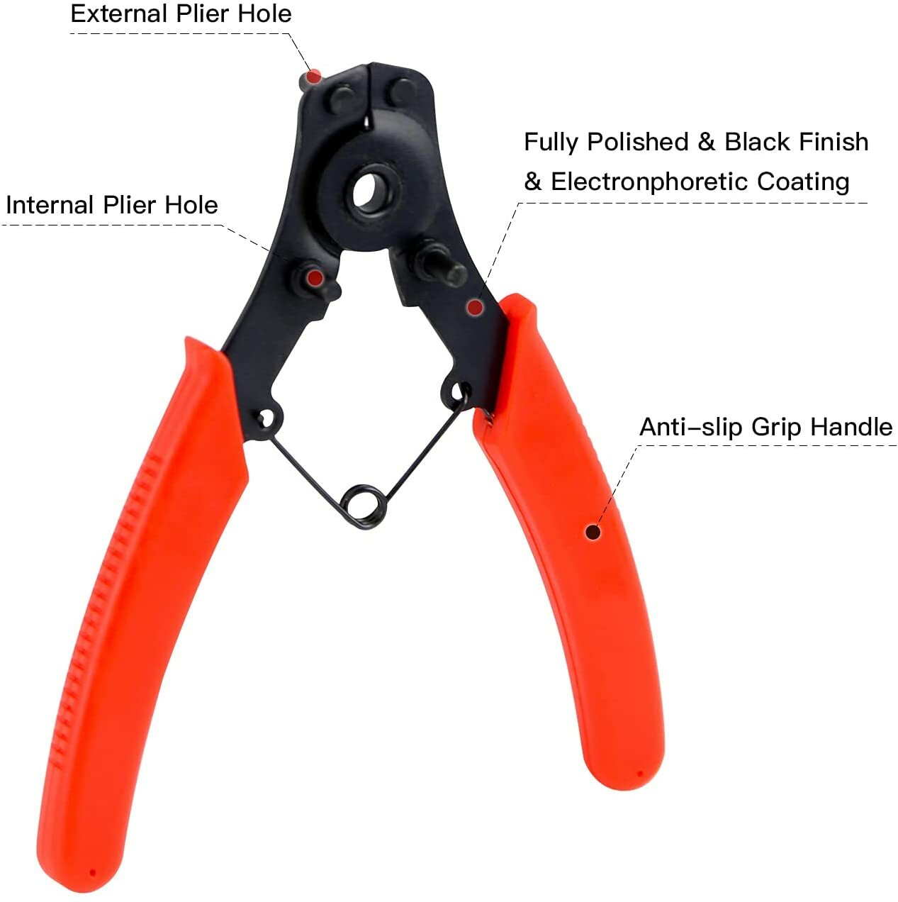 4-in-1 Snap Ring Plier Set Retaining Combination Internal External O-Ring C-Clip