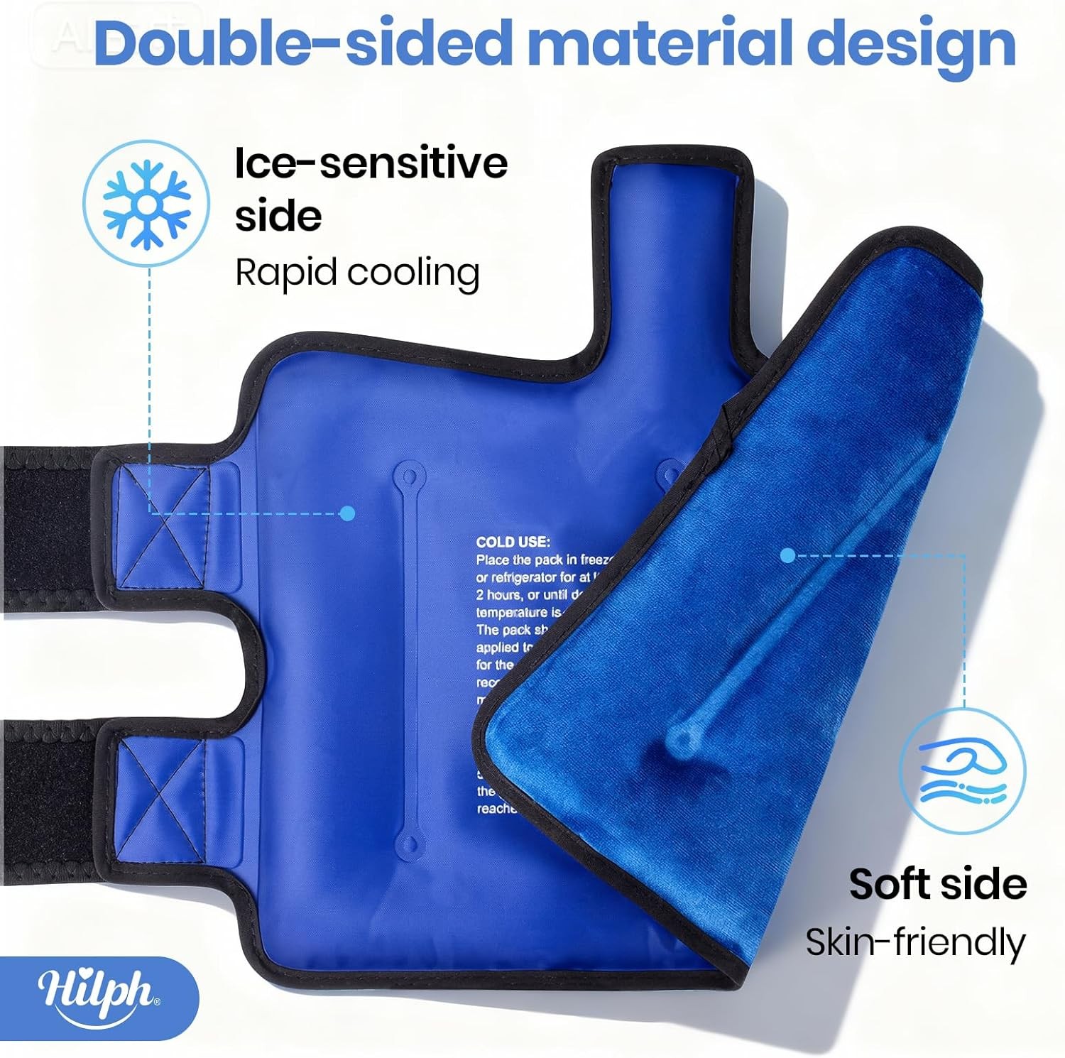 Hilph Wrist Ice Pack Wrap for Thumb & Hand & Arm with Large Extended Coverage, R