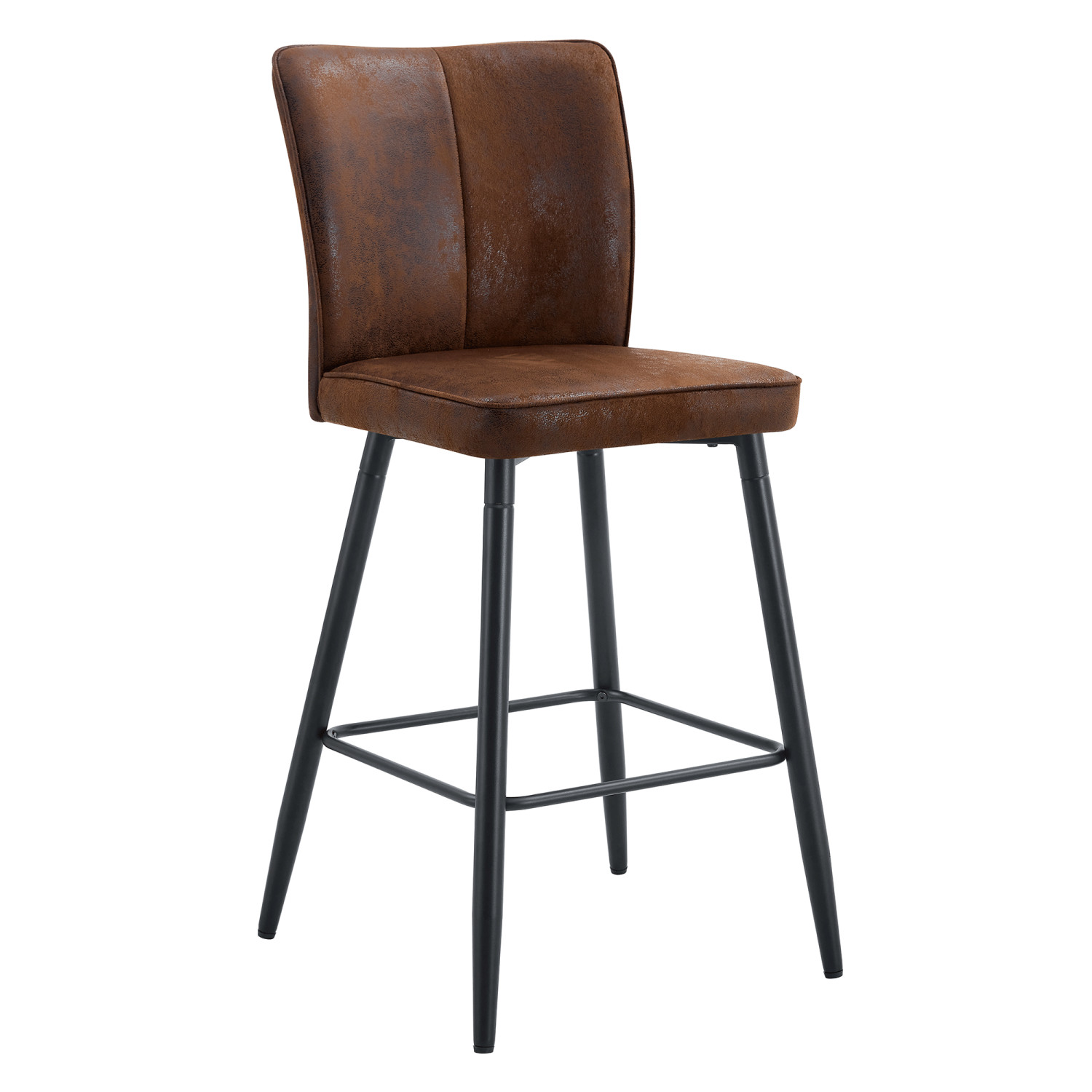 Set of 2 Bar Stool Tech Cloth Upholstered Bar Chair Counter Height Dining Chair