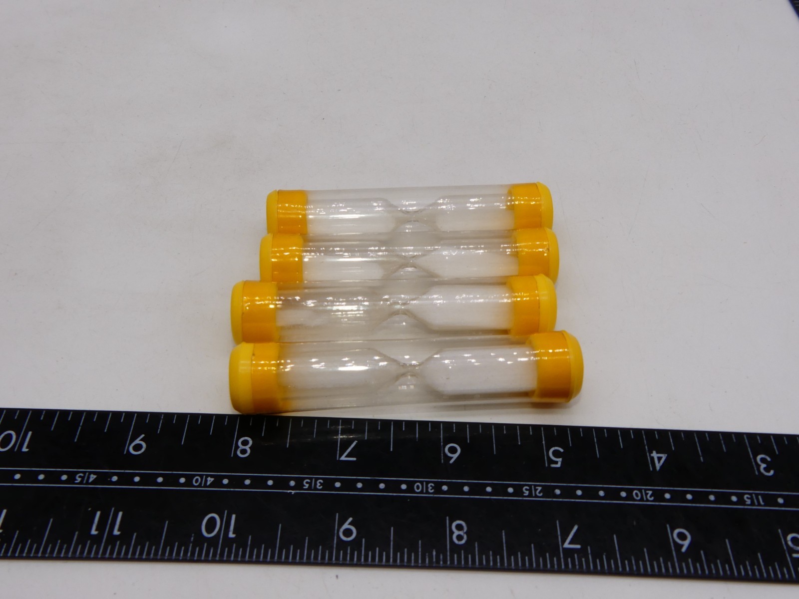 1981 Quicksand Board Game Replacement X4 Yellow Sand Timer Parts Only Whitman