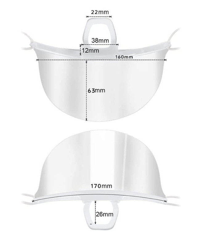 10-Pack Ultra Clear Protective Full Face Masks