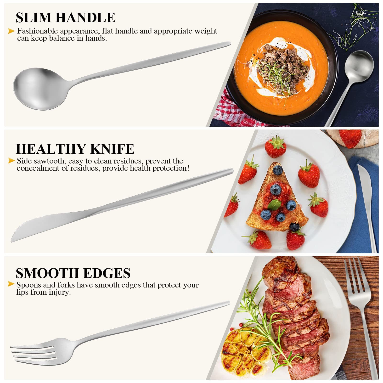 Silverware Set For 8 40 Piece Flatware Set Cutlery Tableware Set Include Spoons
