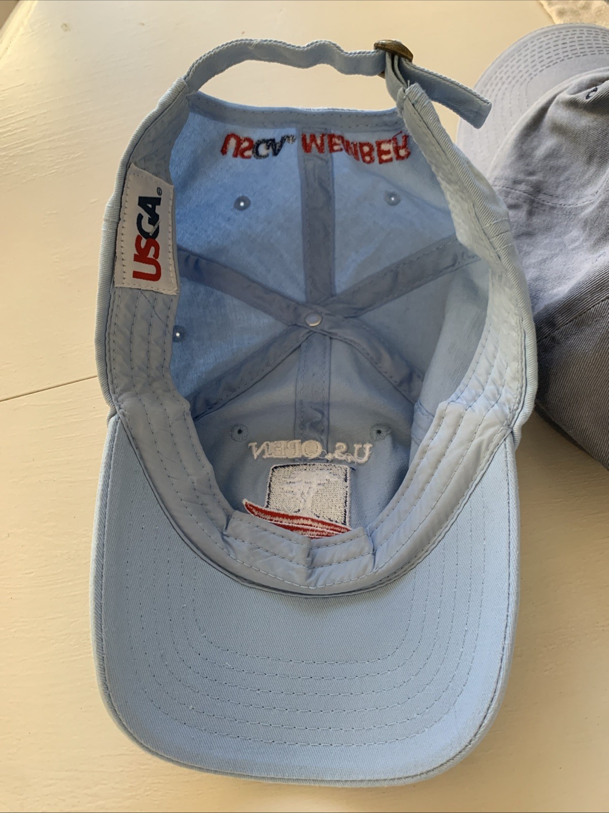 2 USGA 2010 and 2019 US Open Pebble Beach Golf Adjustable Strap Back Caps (2)