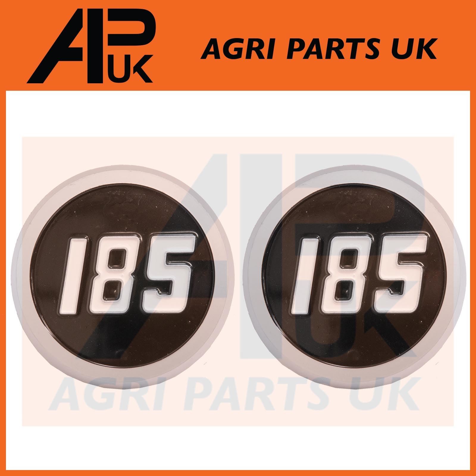 2x Round Bonnet Medallion Badge Emblem Side Hood for Massey Ferguson 185 Tractor