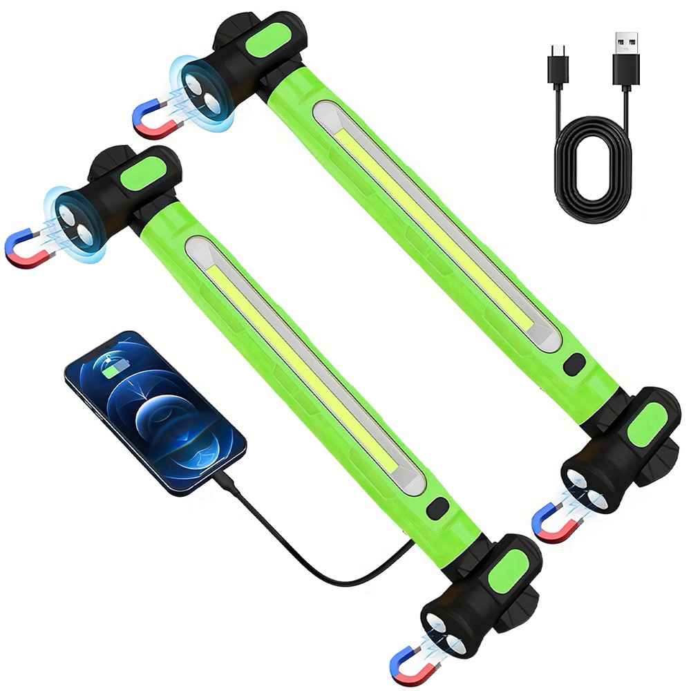 Under Hood Work Light Bar 3000LM LED Magnetic Light Bar with Hooks Rechargeable