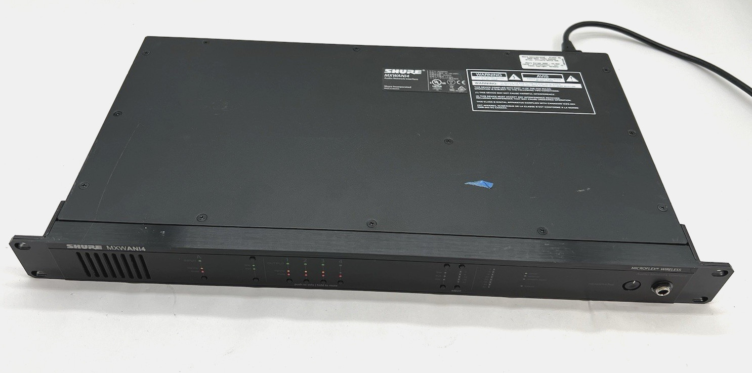 Shure MXWANI4 4 Channel Audio Network Interface for Microflex Wireless