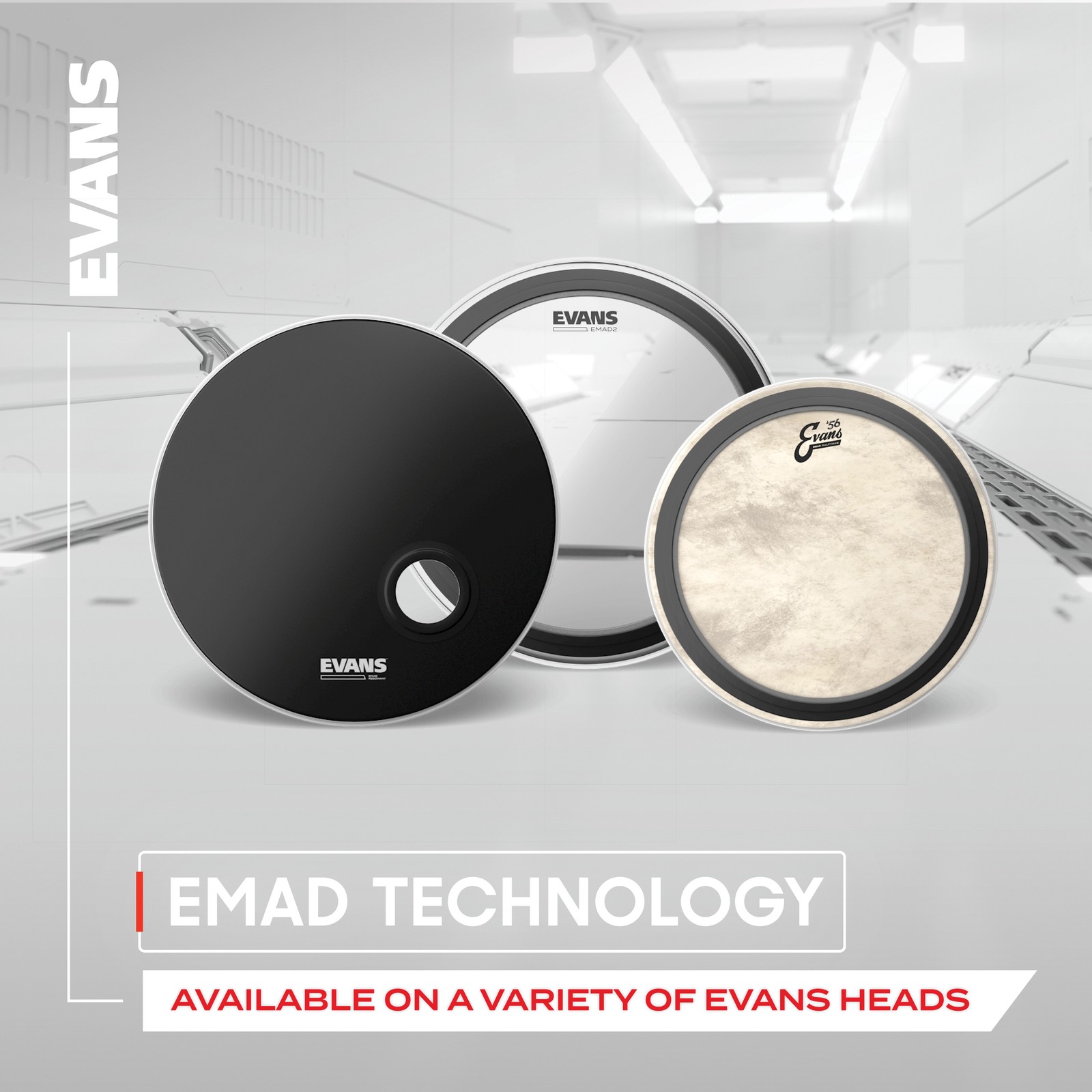 EVANS EMAD2 System Bass Pack, 20 Inch
