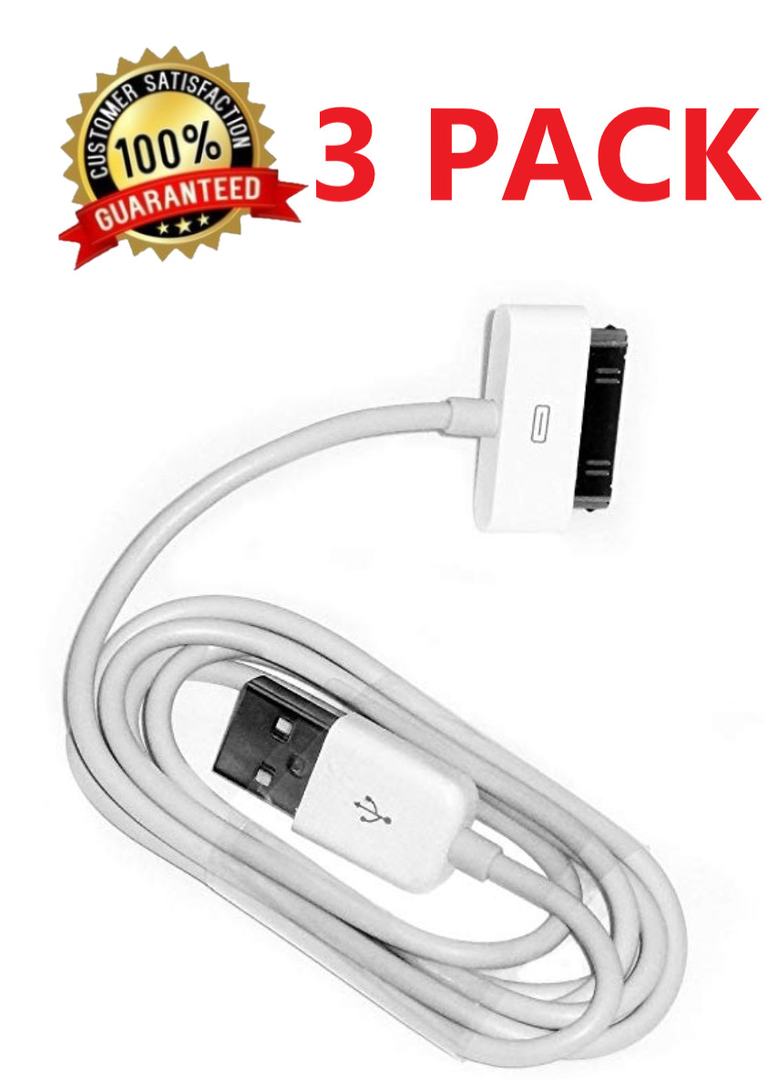 3X 30 pin USB Charging Data/Sync Cable for Apple ipod classic / nano 4/5/6