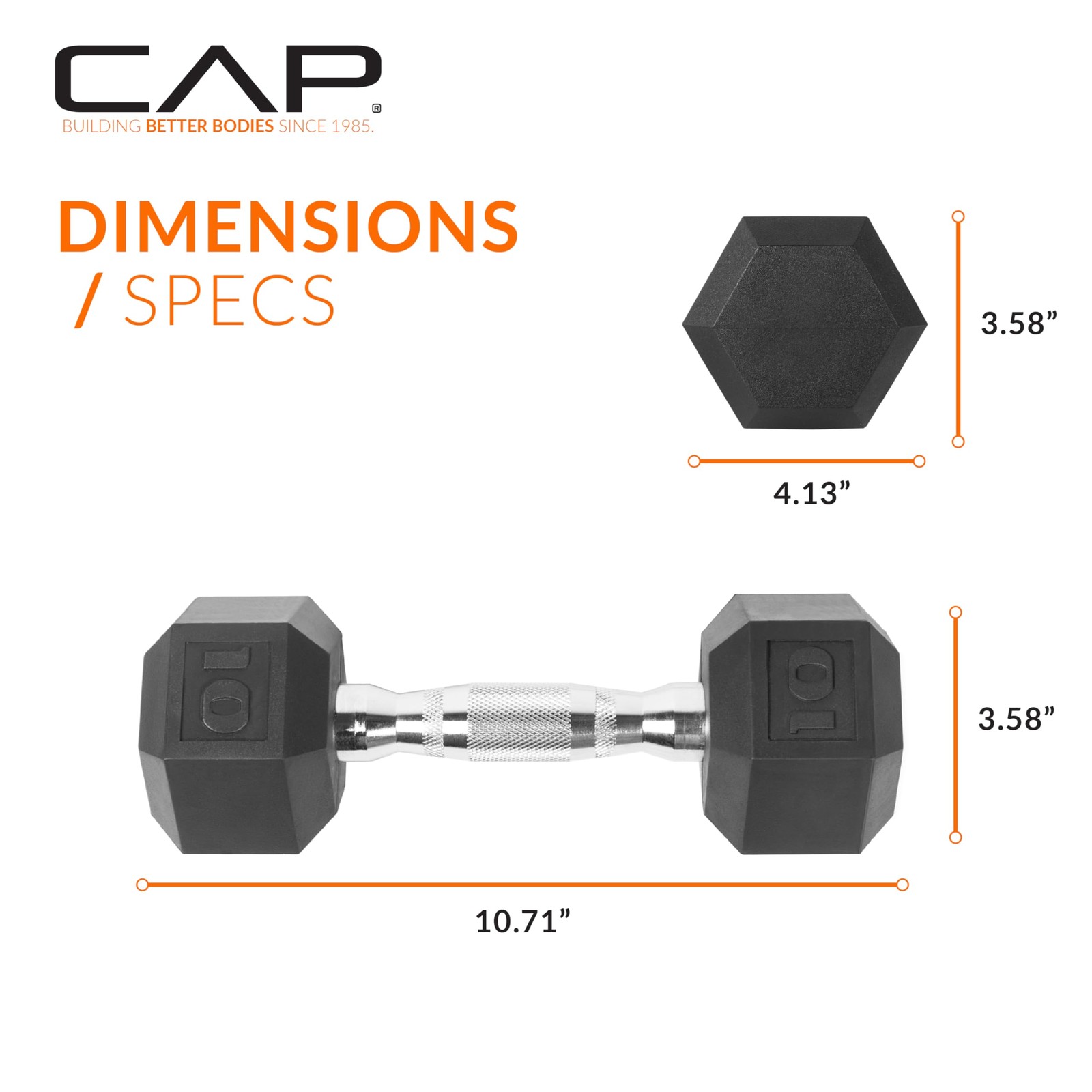 Cap Coated Hex Dumbbell Weight