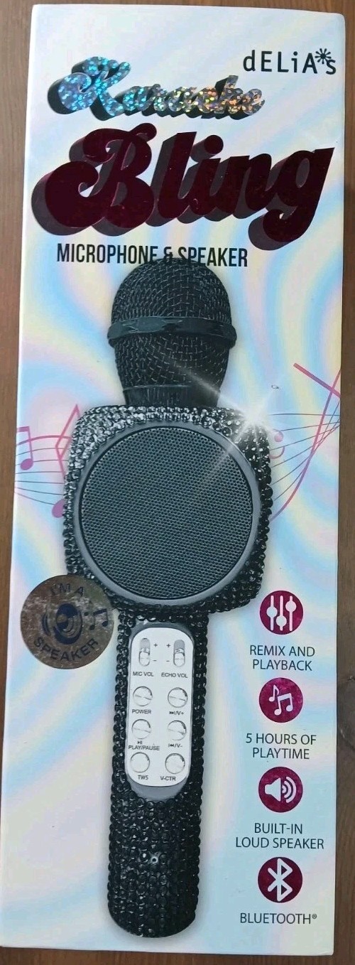 Bling Edition Bluetooth Karaoke Microphone & Speakers - NEW in BOX