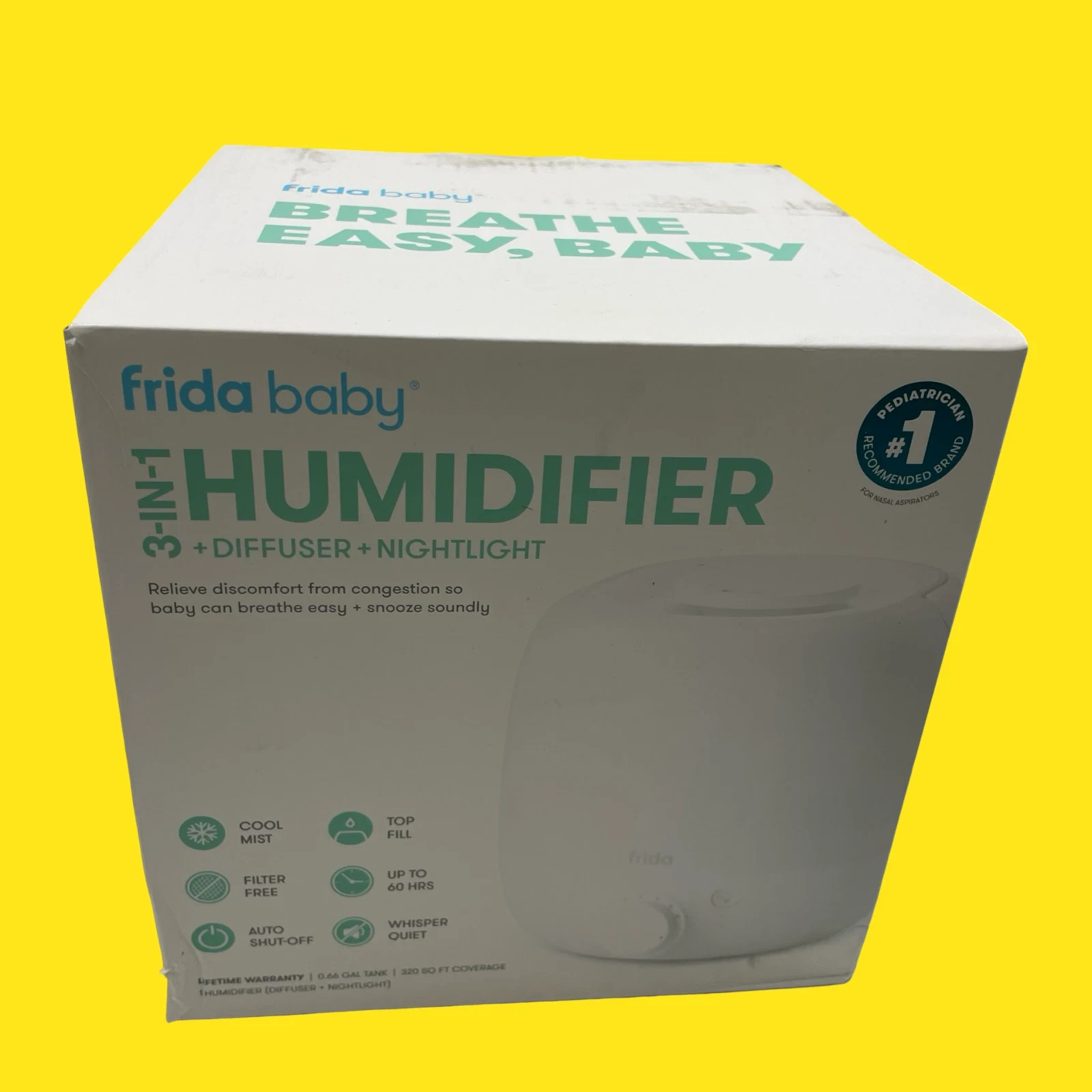 Frida Baby 3-in-1 Cool Mist Humidifier Nightlight Diffuser #2842 z37/10